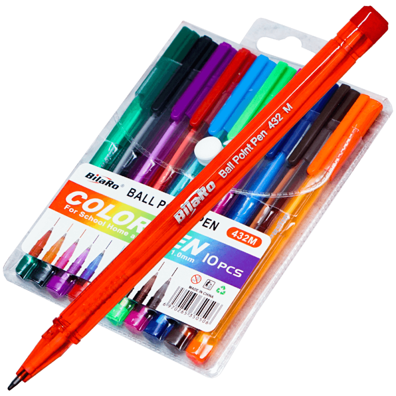 Pixuri colorate fara mecanism BilaRo, 10 bucati, 1 mm